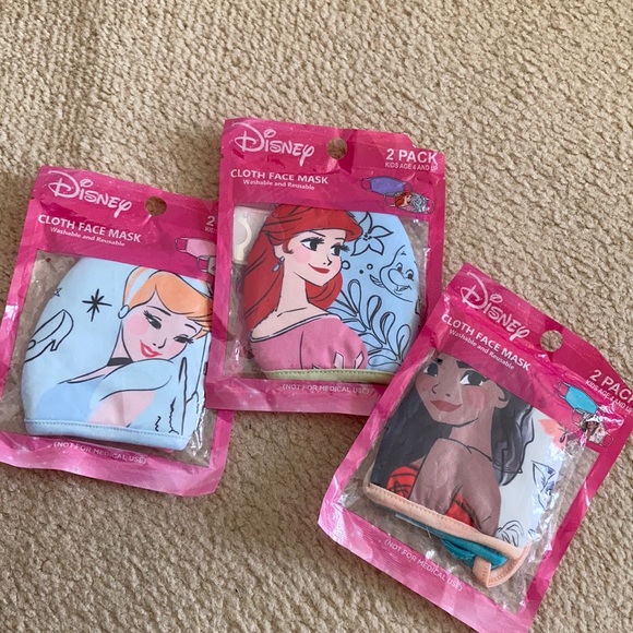 NEW Disney Princess Kids Cloth face mask Cover Coverings - Picture 1 of 4